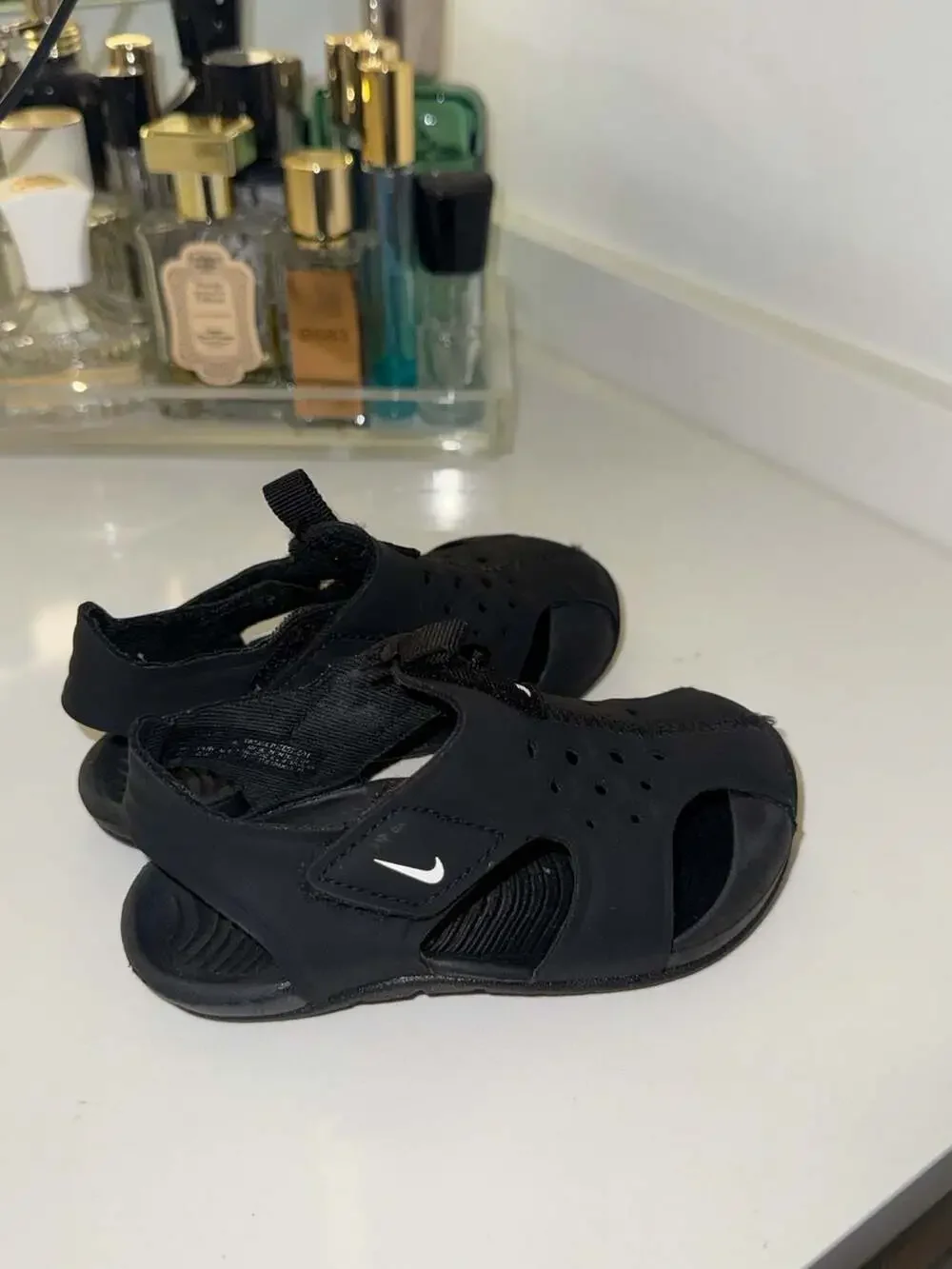 Nike Sunray Protect 2 Toddler Sandals Black/White Size 7C
